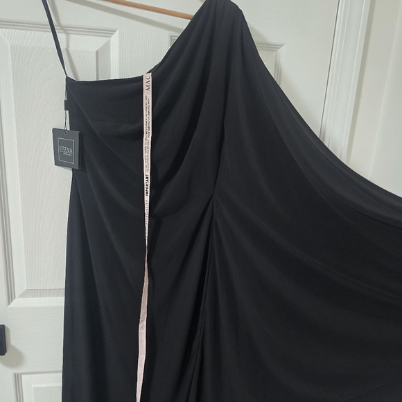 Mac Duggal Black Asymmetrical One Shoulder Crystal Dress New Size 2 - Picture 10 of 13